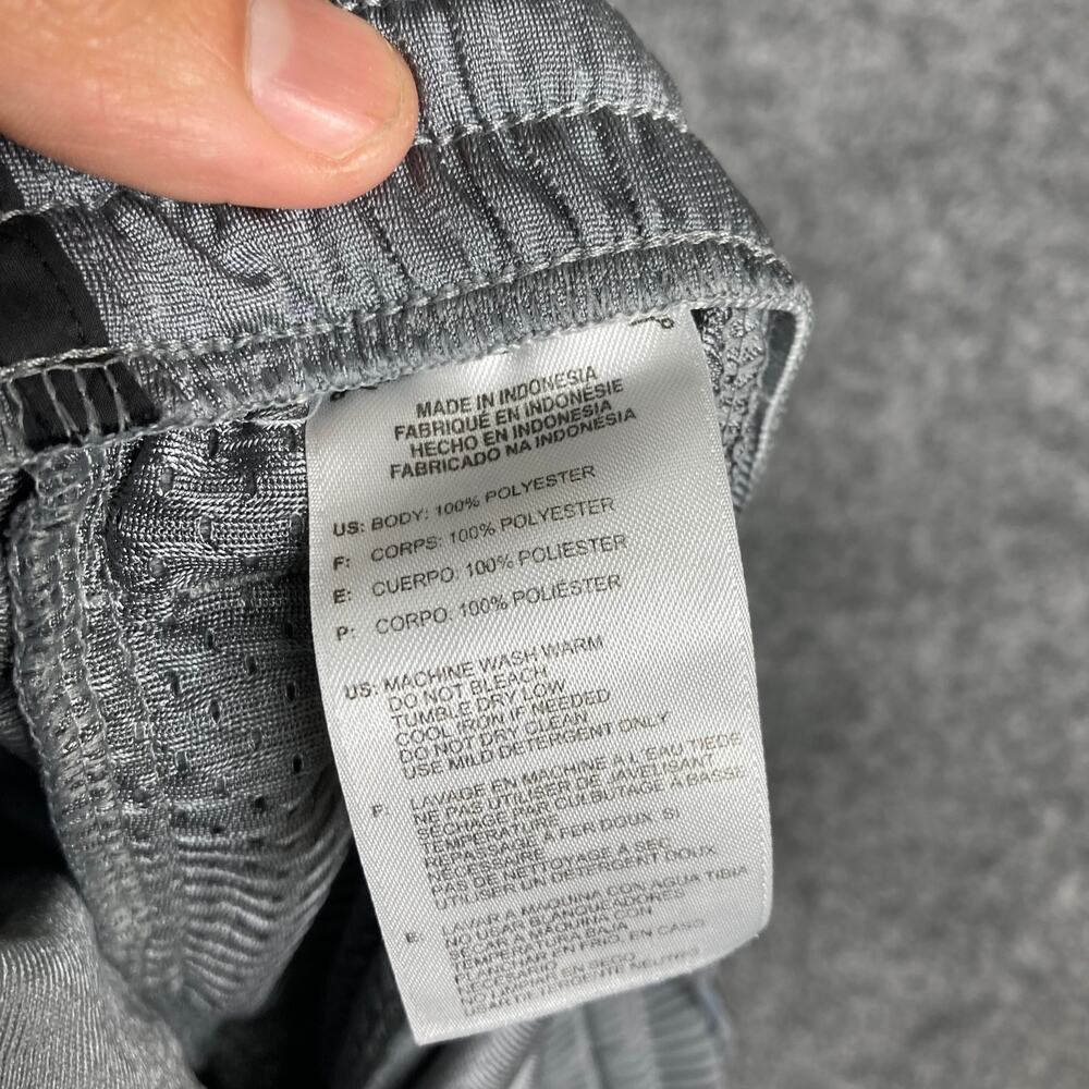 Adidas Track Pants Mens XL Gray Striped Athletic Joggers Drawstring Pockets - Picture 8 of 10